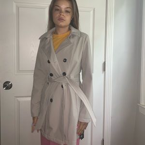Beige waterproof trench coat new with tags